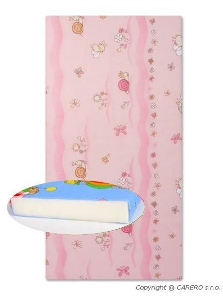 Dětská pěnová matrace New Baby 120x60 růžová - různé obrázky