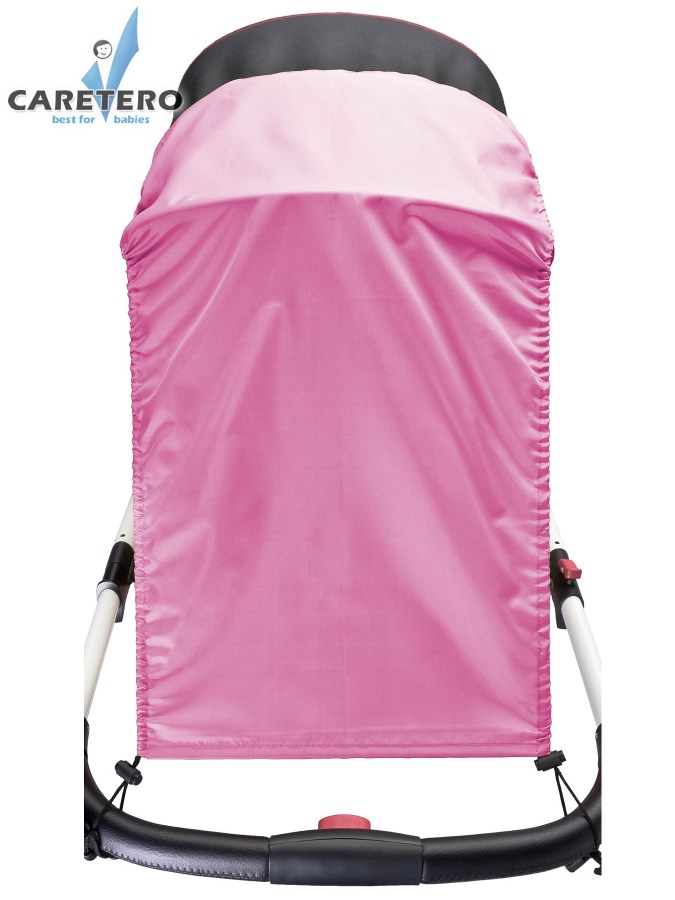 Sluneční clona na kočárek CARETERO pink