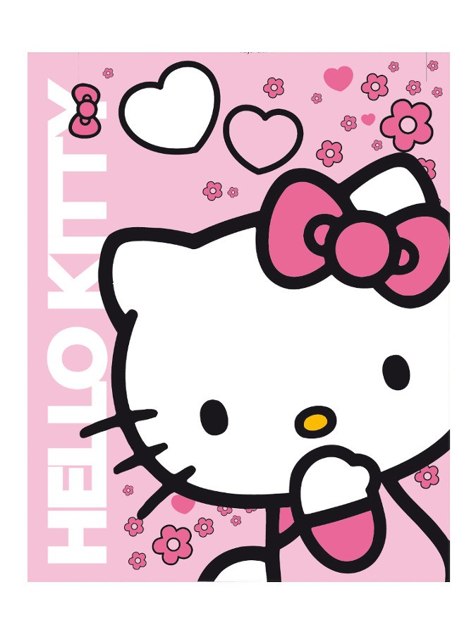 Dětská oboustranná auto deka Hello Kitty 120x150 cm