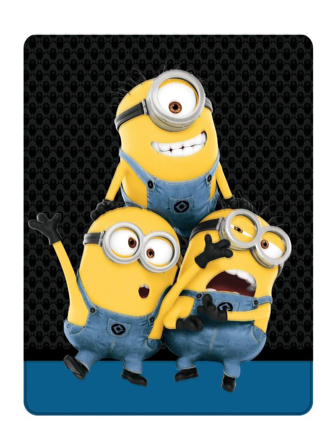 Dětská oboustranná auto deka Minions 120x150 cm
