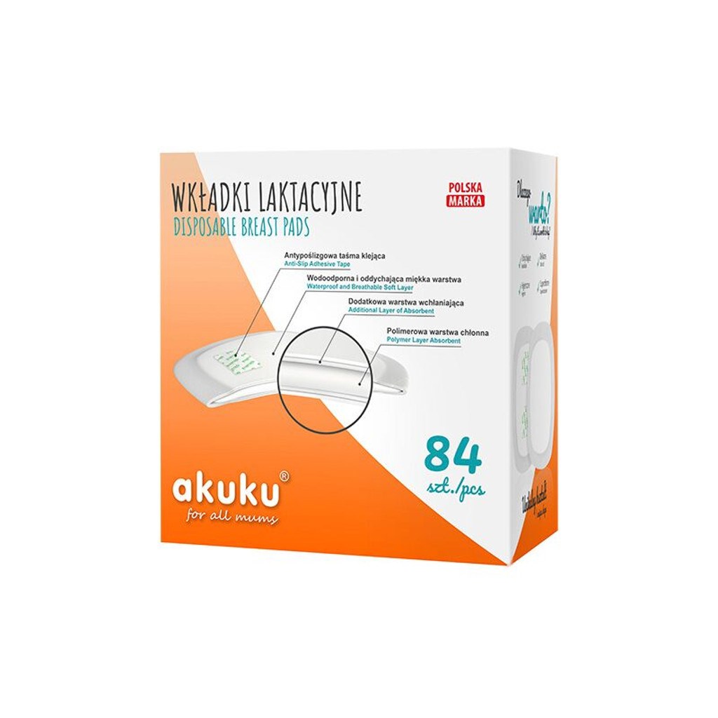 Laktační ultrasavé prsní vložky Akuku 84 ks