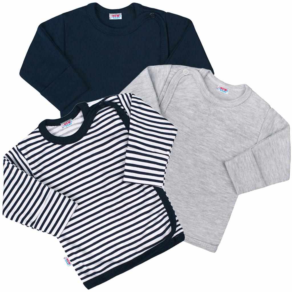 Kojenecká košilka New Baby Classic II Kluk 3ks Velikost: 56 (0-3m)