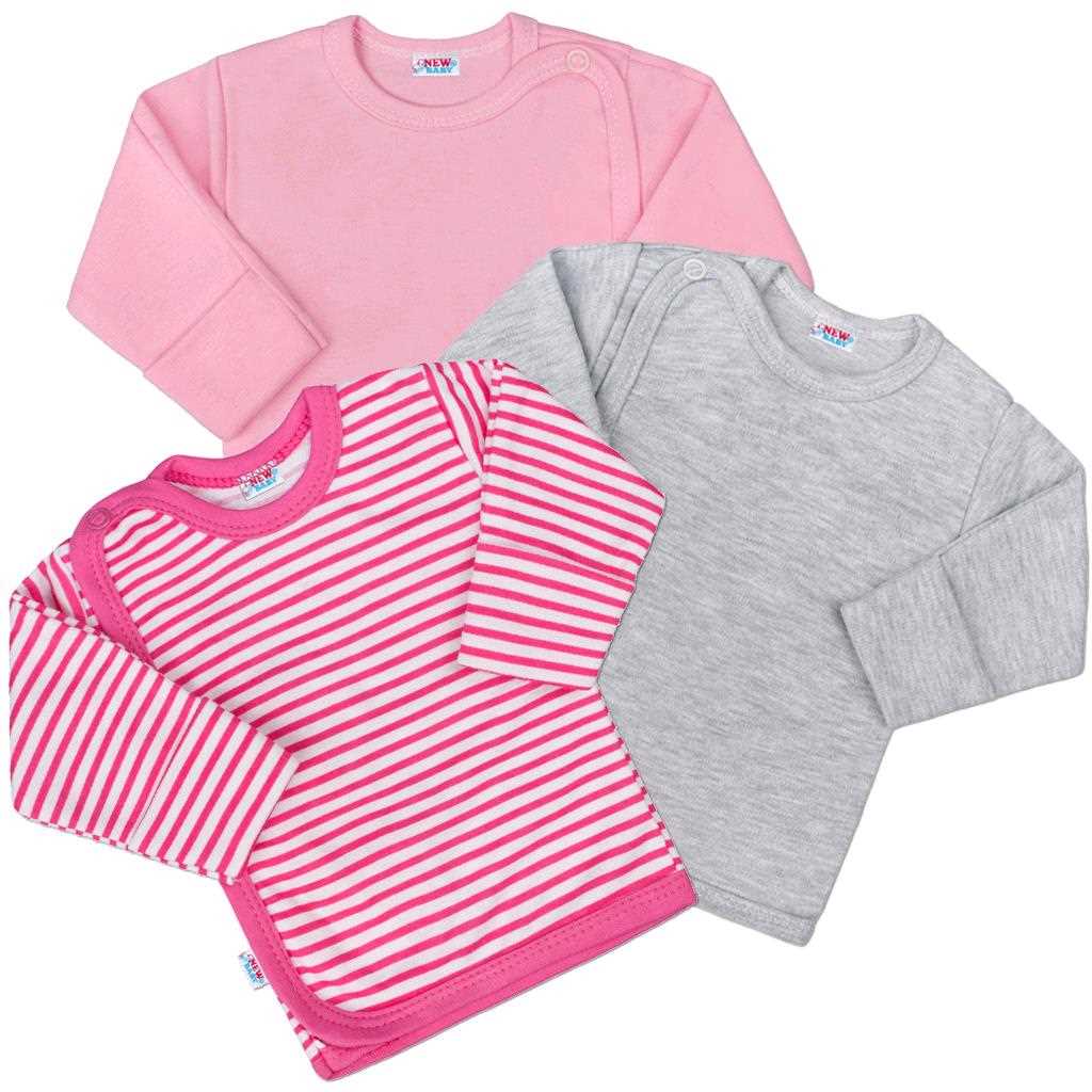 Kojenecká košilka New Baby Classic II Holka 3ks Velikost: 56 (0-3m)