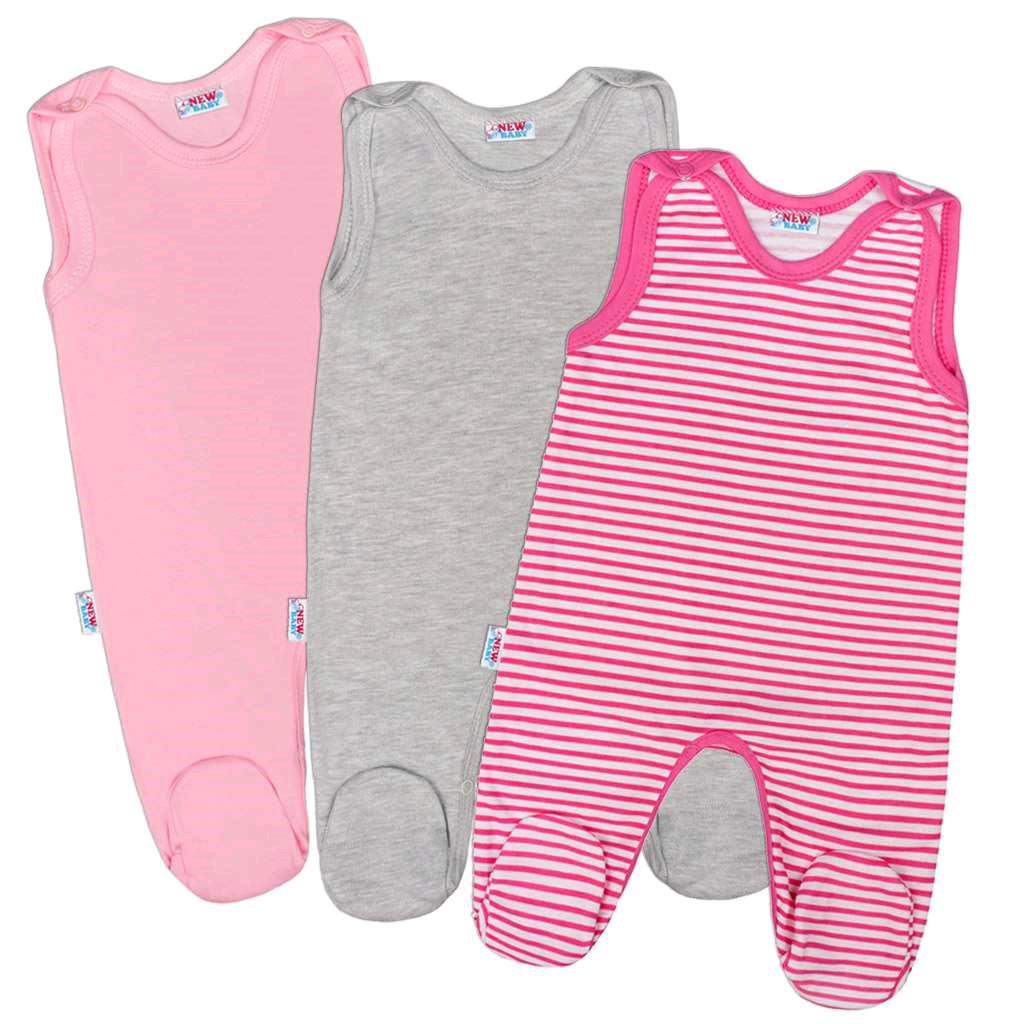 Kojenecké dupačky New Baby Classic II Holka 3ks Velikost: 62 (3-6m)
