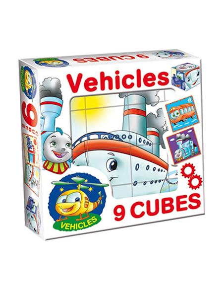 Skládací obrázkové kostky Vehicles