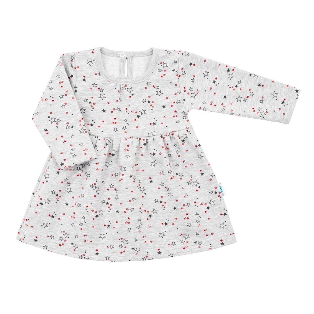 Kojenecké šatičky s dlouhým rukávem New Baby For Girls hvězdičky Velikost: 74 (6-9m)
