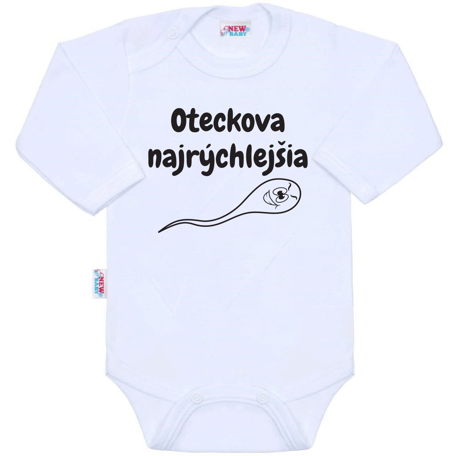 Body s potiskem New Baby Oteckova najrýchlejšia Velikost: 62 (3-6m)