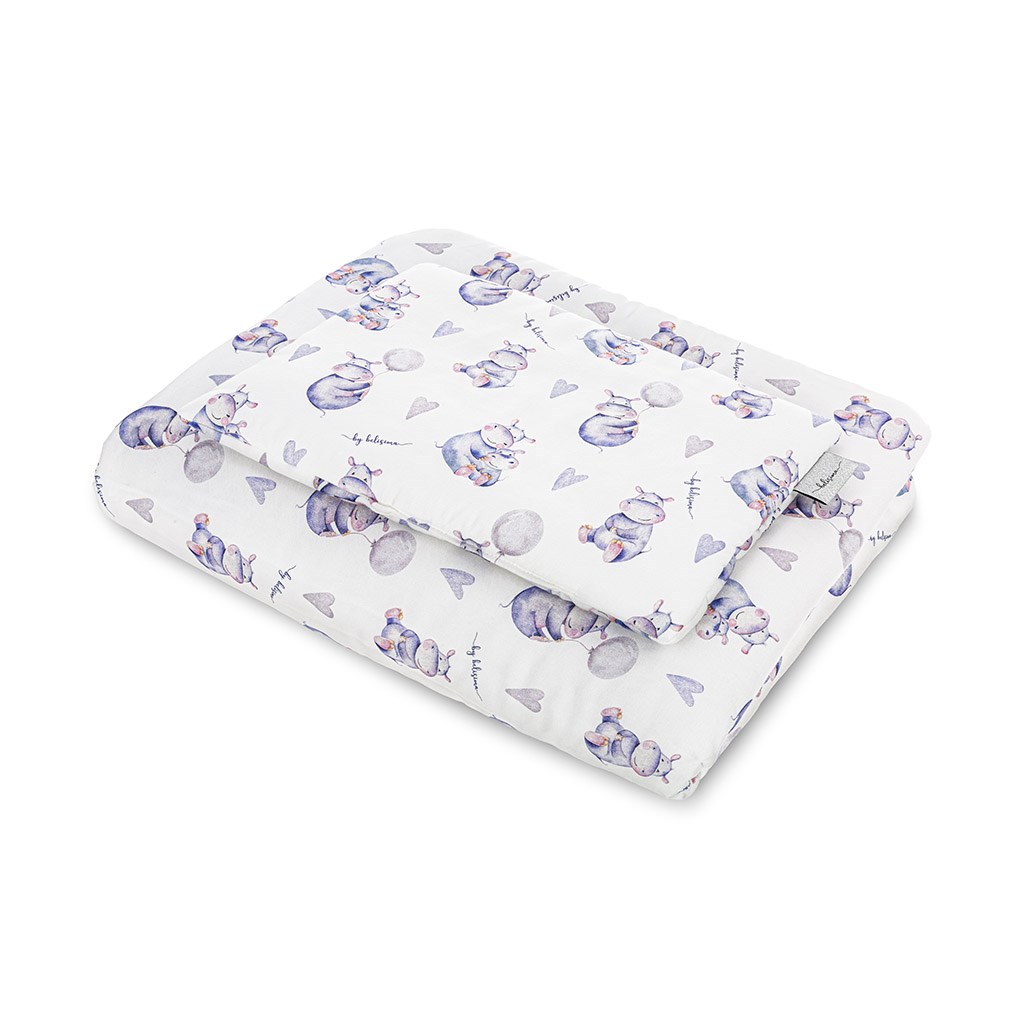 Bambusový set do postýlky Belisima Hippo 65/75 cm