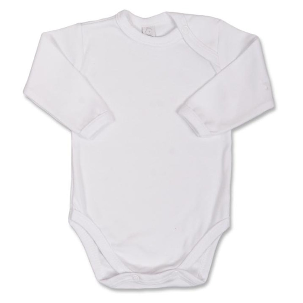 Kojenecké body s dlouhým rukávem Bobas Fashion bílé Velikost: 62 (3-6m)